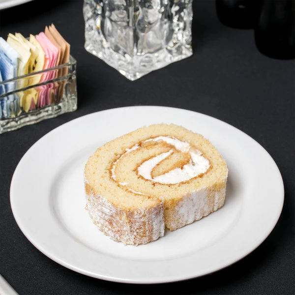 Acopa 8 1/4" Bright White Wide Rim Rolled Edge Stoneware Plate - 36/Case 1 Acopa 8 1/4" Bright White Wide Rim Rolled Edge Stoneware Plate - 36/Case