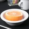 Acopa 13 Oz. Bright White Rolled Edge Stoneware Grapefruit Bowl - 36/Case