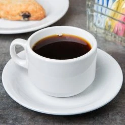 Acopa 6" Bright White Rolled Edge Stoneware Saucer - 36/Case 7 Acopa 6" Bright White Rolled Edge Stoneware Saucer - 36/Case -Acopa Sales 1026696