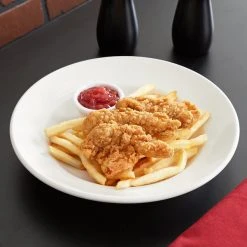 Acopa 16 Oz. Ivory (American White) Wide Rim Rolled Edge Stoneware Pasta Bowl - 12/Case -Acopa Sales 1100448