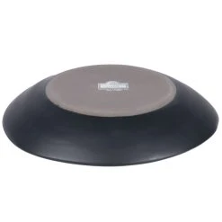 10 Strawberry Street RPPLE-BLKPSTA Matte Wave 9 3/4" Black Pasta Stoneware Plate - 18/Case -Acopa Sales 1190820
