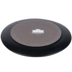 10 Strawberry Street RPPLE-BLKSLD Matte Wave 8" Black Salad Stoneware Plate - 24/Case -Acopa Sales 1190824