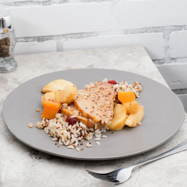 10 Strawberry Street RPPLE-GREYDIN Matte Wave 10 3/4" Gray Dinner Stoneware Plate - 12/Case 1 10 Strawberry Street RPPLE-GREYDIN Matte Wave 10 3/4" Gray Dinner Stoneware Plate - 12/Case