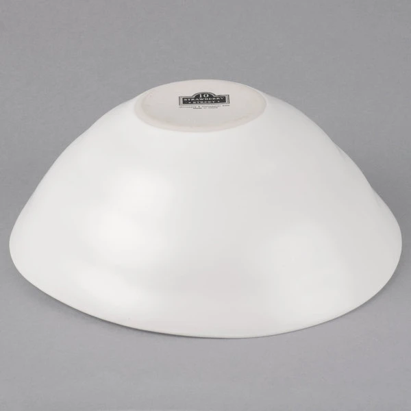 10 Strawberry Street RPPLE-WHTSRVBWL Matte Wave 80 Oz. White Serving Stoneware Bowl - 4/Case 4 10 Strawberry Street RPPLE-WHTSRVBWL Matte Wave 80 Oz. White Serving Stoneware Bowl - 4/Case - Image 4