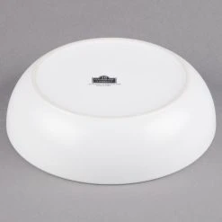 10 Strawberry Street WM-6-WHT Wazee Matte 48 Oz. Round White Stoneware Serving Bowl - 8/Case -Acopa Sales 1210404