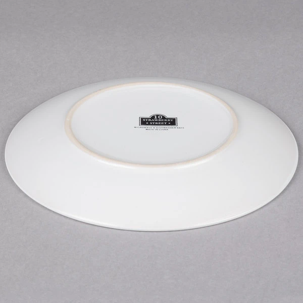 10 Strawberry Street WM-4-WHT Wazee Matte 7 3/4" Round White Stoneware Salad Plate - 24/Case 3 10 Strawberry Street WM-4-WHT Wazee Matte 7 3/4" Round White Stoneware Salad Plate - 24/Case - Image 3