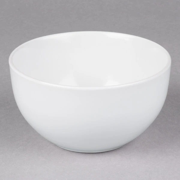 10 Strawberry Street WM-7-WHT Wazee Matte 16 Oz. Round White Stoneware Cereal Bowl - 24/Case 2 10 Strawberry Street WM-7-WHT Wazee Matte 16 Oz. Round White Stoneware Cereal Bowl - 24/Case - Image 2