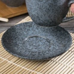 10 Strawberry Street BISEKI-9S Biseki 6" Blue Stoneware Saucer - 36/Case