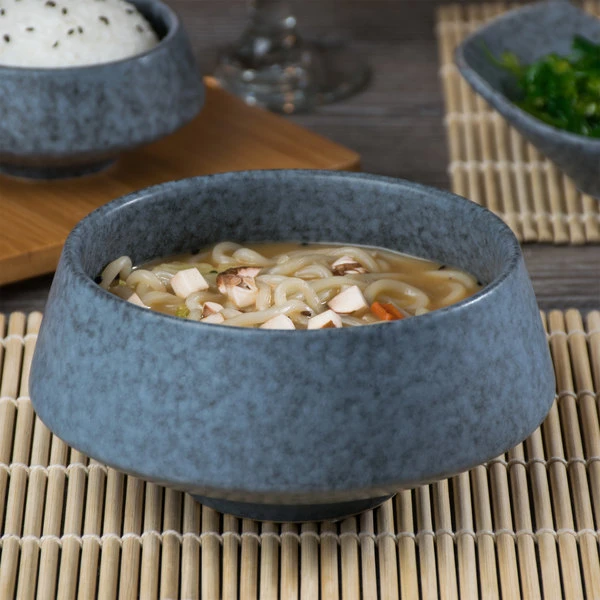 10 Strawberry Street BISEKI-11 Biseki 20 Oz. Blue Stoneware Demi Bowl - 12/Case 1 10 Strawberry Street BISEKI-11 Biseki 20 Oz. Blue Stoneware Demi Bowl - 12/Case