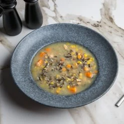 10 Strawberry Street BISEKI-41 Biseki 16 Oz. Blue Rimmed Stoneware Soup Bowl - 12/Case