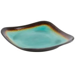 World Tableware BF-8 Hakone 9" Square Stoneware Plate With Square Detailing - 12/Case -Acopa Sales 1350433