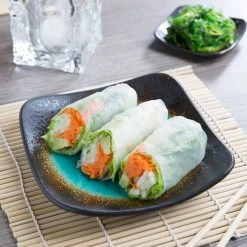 World Tableware BF-6 Hakone 6 1/4" Square Stoneware Plate With Round Detailing - 36/Case