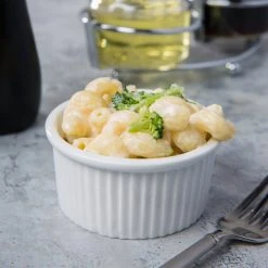 Acopa 5 Oz. Bright White Fluted Porcelain Ramekin - 48/Case