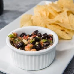 Acopa 4.5 Oz. Bright White Fluted Porcelain Ramekin - 48/Case