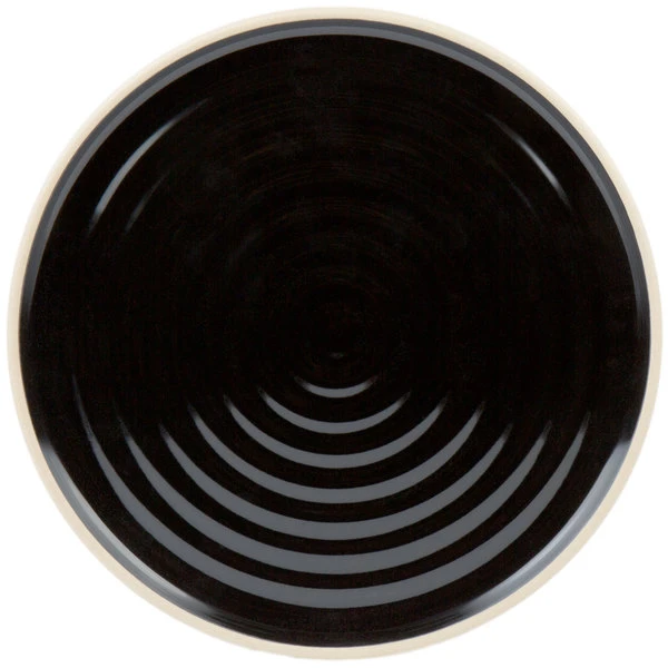 Chef & Sommelier FK843 Geode 10 3/4" Black Stackable Dinner Plate By Arc Cardinal - 12/Case 2 Chef & Sommelier FK843 Geode 10 3/4" Black Stackable Dinner Plate By Arc Cardinal - 12/Case - Image 2