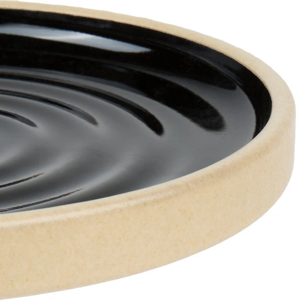 Chef & Sommelier FK845 Geode 6" Black Stackable Bread And Butter / Side Plate By Arc Cardinal - 12/Case 4 Chef & Sommelier FK845 Geode 6" Black Stackable Bread And Butter / Side Plate By Arc Cardinal - 12/Case - Image 4