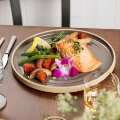 Chef & Sommelier FK943 Geode 10 3/4" Gray Stackable Dinner Plate By Arc Cardinal - 12/Case