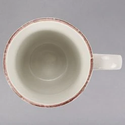 10 Strawberry Street OXFRD-CRM-28 Oxford 16 Oz. Brown Rim Cream Stoneware Mug - 24/Case 9 10 Strawberry Street OXFRD-CRM-28 Oxford 16 Oz. Brown Rim Cream Stoneware Mug - 24/Case -Acopa Sales 1511455