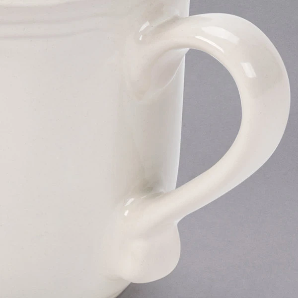 10 Strawberry Street OXFRD-CRM-28 Oxford 16 Oz. Brown Rim Cream Stoneware Mug - 24/Case 6 10 Strawberry Street OXFRD-CRM-28 Oxford 16 Oz. Brown Rim Cream Stoneware Mug - 24/Case - Image 6