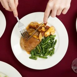 Acopa 9" Ivory (American White) Wide Rim Rolled Edge Stoneware Plate - 12/Pack -Acopa Sales 1513748