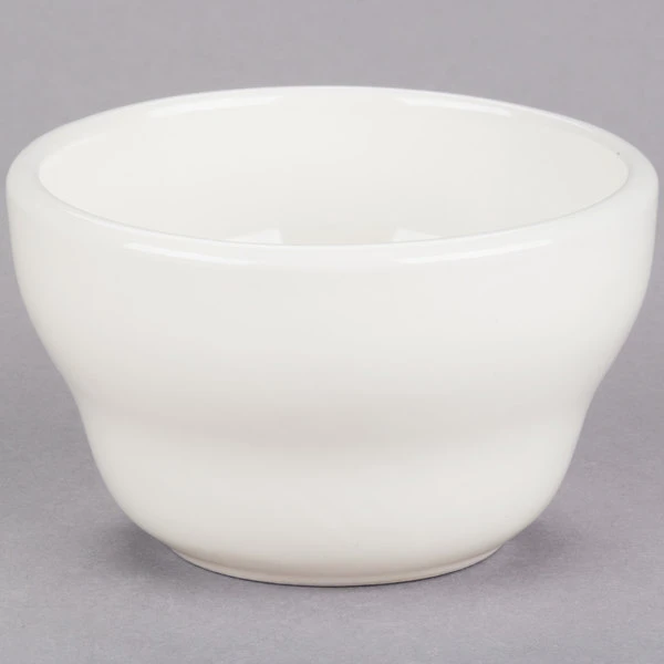 Acopa 6 Oz. Ivory (American White) Rolled Edge Stoneware Bouillon Cup - 36/Case 2 Acopa 6 Oz. Ivory (American White) Rolled Edge Stoneware Bouillon Cup - 36/Case - Image 2