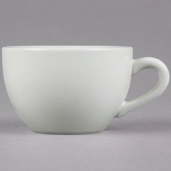 Acopa 7 Oz. Ivory (American White) Rolled Edge Stoneware Coffee Cup / Mug - 36/Case 2 Acopa 7 Oz. Ivory (American White) Rolled Edge Stoneware Coffee Cup / Mug - 36/Case - Image 2
