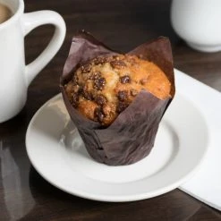 Acopa 5 1/2" Ivory (American White) Wide Rim Rolled Edge Stoneware Plate - 12/Pack