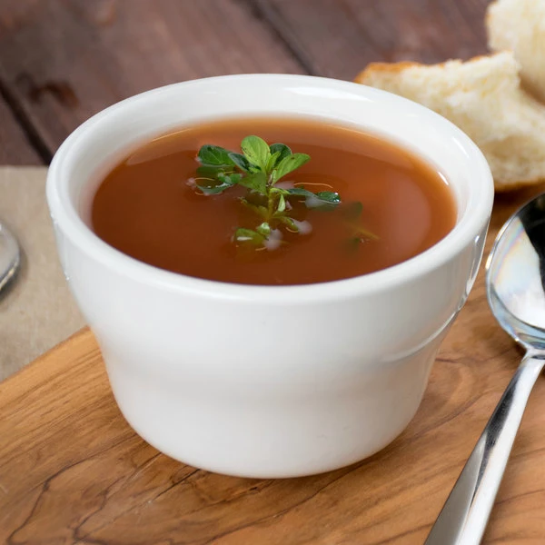 Acopa 7.25 Oz. Ivory (American White) Rolled Edge Stoneware Bouillon Cup - 12/Pack 1 Acopa 7.25 Oz. Ivory (American White) Rolled Edge Stoneware Bouillon Cup - 12/Pack