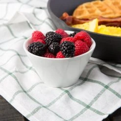 Acopa 8 Oz. Bright White Tapered Porcelain Bouillon - 12/Case