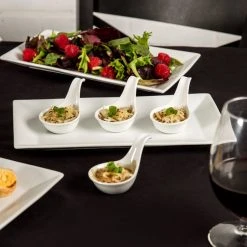 Acopa 1 Oz. Bright White Porcelain Appetizer / Tasting Spoon - 72/Case -Acopa Sales 1592358