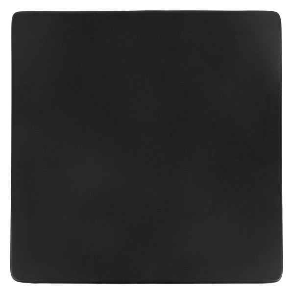 Acopa 12" Square Matte Black Stoneware Flat Plate - 6/Case 2 Acopa 12" Square Matte Black Stoneware Flat Plate - 6/Case - Image 2
