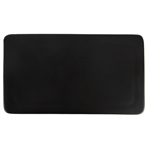 Acopa 10" X 5 3/4" Rectangular Matte Black Stoneware Flat Plate - 12/Case 2 Acopa 10" X 5 3/4" Rectangular Matte Black Stoneware Flat Plate - 12/Case - Image 2