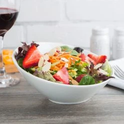 Acopa 13 Oz. Bright White Slanted Porcelain Bowl - 12/Pack