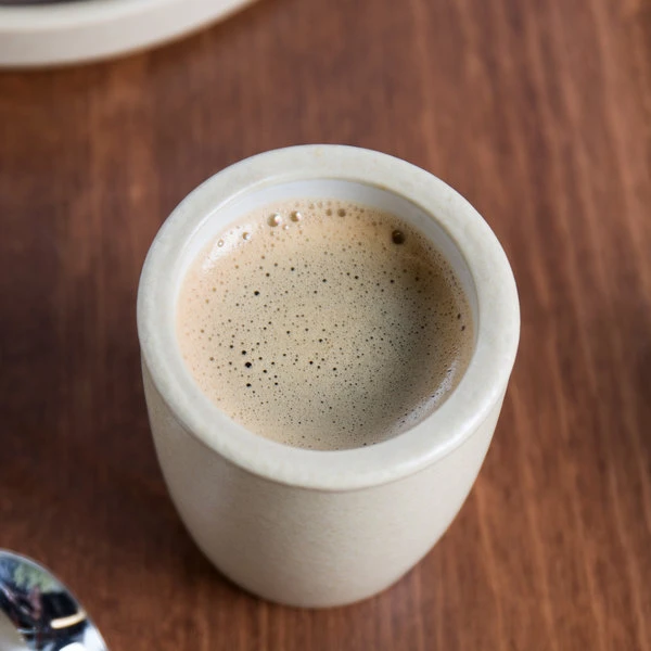 Chef & Sommelier FK790 Geode 4 Oz. White Stoneware Espresso / Sauce Cup By Arc Cardinal - 24/Case 6 Chef & Sommelier FK790 Geode 4 Oz. White Stoneware Espresso / Sauce Cup By Arc Cardinal - 24/Case - Image 6