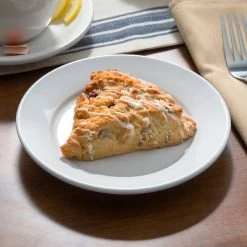 Acopa 6 1/4" Bright White Wide Rim Rolled Edge Stoneware Plate - 36/Case