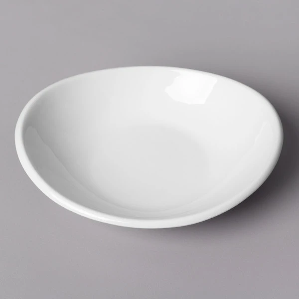 Acopa 4 Oz. Bright White Oval Porcelain Coupe Bowl - 36/Case 2 Acopa 4 Oz. Bright White Oval Porcelain Coupe Bowl - 36/Case - Image 2