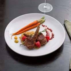 Acopa 11 1/4" Round Bright White Coupe Stoneware Plate - 4/Pack