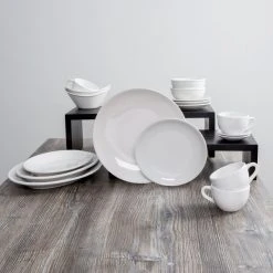 Acopa 13" X 10" Bright White Oval Coupe Stoneware Platter - 4/Pack -Acopa Sales 1765203