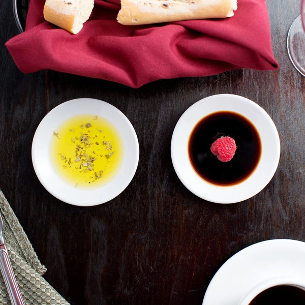 Acopa 4" Round Bright White Coupe Stoneware Plate - 12/Pack 3 Acopa 4" Round Bright White Coupe Stoneware Plate - 12/Pack - Image 3