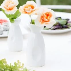 Acopa 10 Oz. Bright White Sake Bottle - 12/Pack -Acopa Sales 1781559