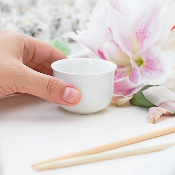 Acopa 2 Oz. Bright White Sake Cup - 12/Pack 1 Acopa 2 Oz. Bright White Sake Cup - 12/Pack