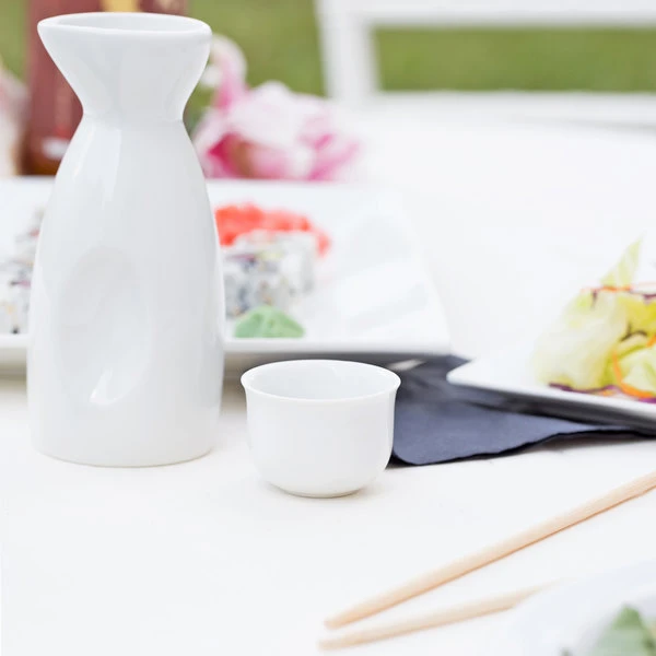 Acopa 2 Oz. Bright White Sake Cup - 12/Pack 5 Acopa 2 Oz. Bright White Sake Cup - 12/Pack - Image 5