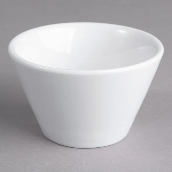 Acopa 4 Oz. Bright White Tapered China Sauce Cup - 48/Case 2 Acopa 4 Oz. Bright White Tapered China Sauce Cup - 48/Case - Image 2