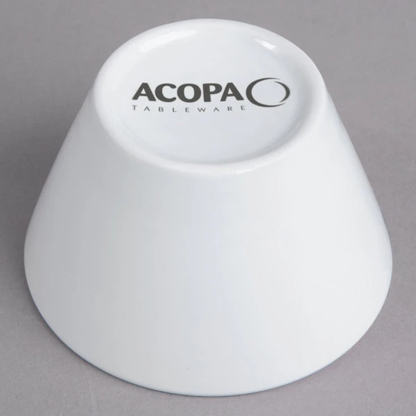 Acopa 4 Oz. Bright White Tapered China Sauce Cup - 48/Case 3 Acopa 4 Oz. Bright White Tapered China Sauce Cup - 48/Case - Image 3