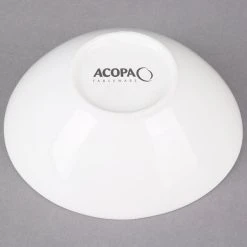Acopa 8 Oz. Bright White Slanted Porcelain Bowl - 12/Pack 8 Acopa 8 Oz. Bright White Slanted Porcelain Bowl - 12/Pack -Acopa Sales 1781941
