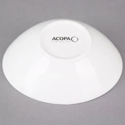 Acopa 13 Oz. Bright White Slanted Porcelain Bowl - 12/Pack -Acopa Sales 1781952