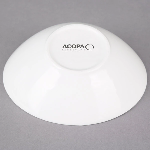 Acopa 13 Oz. Bright White Slanted Porcelain Bowl - 24/Case 4 Acopa 13 Oz. Bright White Slanted Porcelain Bowl - 24/Case - Image 4