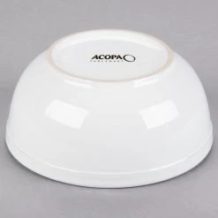 Acopa 13 Oz. Bright White Rolled Edge Stoneware Nappie Bowl - 36/Case 5 Acopa 13 Oz. Bright White Rolled Edge Stoneware Nappie Bowl - 36/Case -Acopa Sales 1782565
