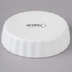 Acopa 8 Oz. Round Bright White Fluted Porcelain Souffle / Creme Brulee Dish - 12/Pack 6 Acopa 8 Oz. Round Bright White Fluted Porcelain Souffle / Creme Brulee Dish - 12/Pack -Acopa Sales 1782712