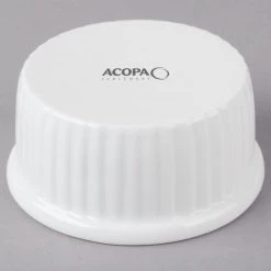 Acopa 4.5 Oz. Bright White Fluted Porcelain Ramekin - 48/Case -Acopa Sales 1782737